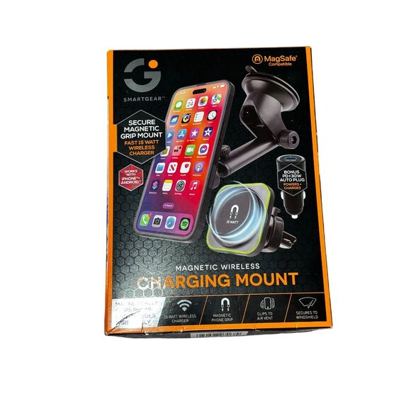 Smartgear Magnetic Wireless Charging Mount For Car 15W MagSafe Compatibility - Picture 1 of 5